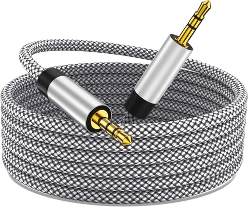 3.5mm Nylon Braided Aux Cable 6FT, Male to Male Audio Auxiliary Input Adapter for Headphones, Car, Home Stereos, Speaker