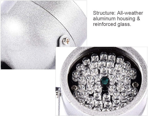 IR Illuminator, Security Infrared Light, 48 LED Camera IR Light for Home Security System