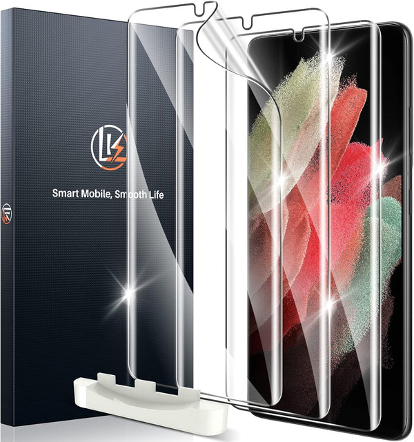 Samsung Galaxy S21 Ultra LK 3 Pack Screen Protector: Self-Healing TPU, Anti-Scratch, Bubble-Free, Touch Sensitive,