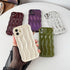 Caseative iPhone 12 Case, Water Ripple Pattern Curly Wave Frame Soft Cover - White