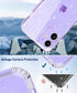MIODIK Clear Glitter iPhone 12 & 12 Pro Case, Shockproof Slim Cover with Stand, Non-Slip, 6.1 Inch - Sparkle Clear