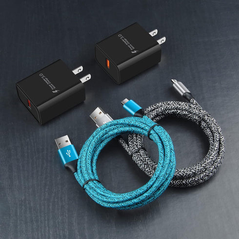 Micro USB Charger with Wall Plug, Android Phone Charger Fast Charging for Samsung Galaxy S7 S6 J8 J3