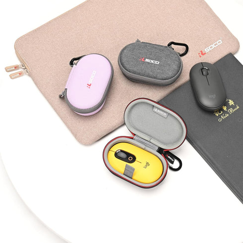 RLSOCO Carrying Case for Logitech POP/Pebble Mouse 2/Pebble Wireless Mouse (Black) with Keychain