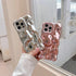 Case for iPhone 14 Pro Max, 3D Wave Bubble Shape Ripple Chrome Pattern Soft Bumper Glitter Shiny Cover (Silver)