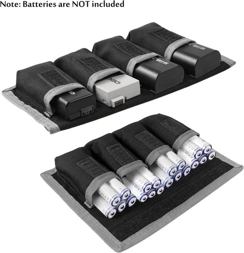 Meking (4 LP-E6 LP-E8 LP-E10 LP-E12, EN-EL14 EN-EL15, NP-FW50 NP-F550 NP-FM500H DSLR Battery Case Holder Storage Bag