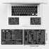 GEEHUA 2 Pcs Laptop Shortcuts Stickers, Word/Excel Quick Reference Guide Keyboard Shortcut Stickers Notebook PVC