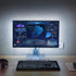 Large Print Backlit Keyboard, Quiet USB Wired Computer Keyboard, Full Size with White Illuminated LED for Windows