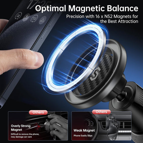 SYNCWIRE for MagSafe Car Mount, Flexible Rotation Magnetic Phone Holder for Car Vent, Hands Free Air Vent Phone Holder