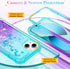 Ruky Glitter Liquid Full Body Case for iPhone 13 & 14, 6.1”, Teal Purple, Rugged, Shockproof, Built-in Screen Protector.