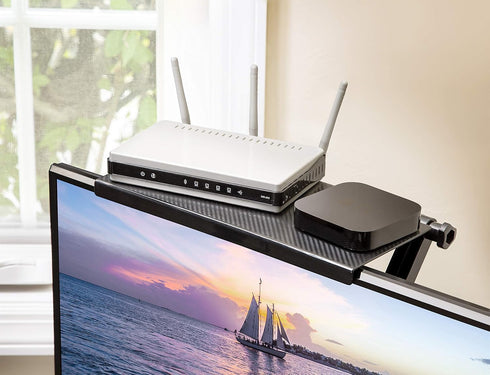 Mountable Monitor/TV/Screen Top Shelf, TV Tray Organizer