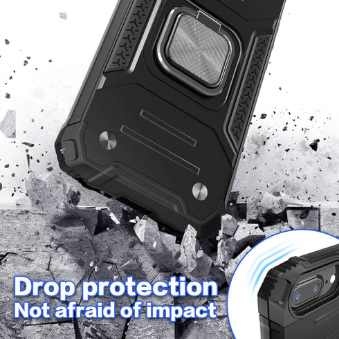 iPhone 8 Plus Case with Screen Protector, Shock Absorption Drop Test Cover with Car Mount Kickstand