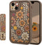Lovmooful Compatible for iPhone 15 Case Cute Aesthetic Color Flower Floral Leaf with