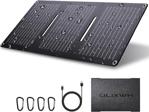 21W Portable Solar Panel, Foldable Charger, IP67 Waterproof for Camping, Hiking, Ultra-Fast Solar Phone Charger