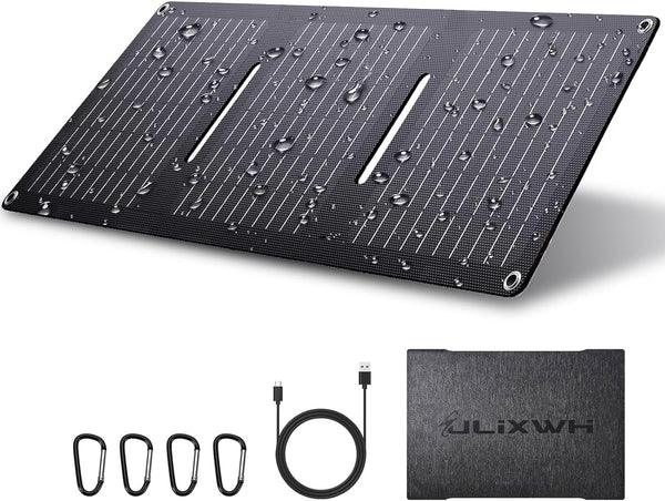21W Portable Solar Panel, Foldable Charger, IP67 Waterproof for Camping, Hiking, Ultra-Fast Solar Phone Charger