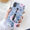 Compatible with iPhone X/XS Case - 3D Embossed Pink Flowers White Shell Design, Rugged Shockproof Case