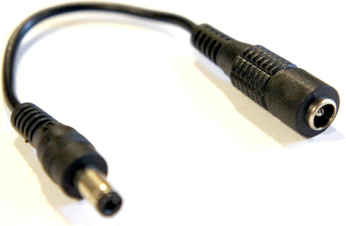 5 Pack of 6 Inch DC Coaxial Power Male to Female Barrel Plug Connector, 5.5mm x 2.1mm