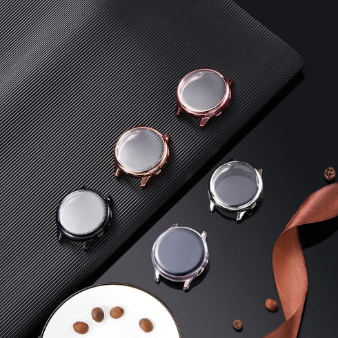 GEAK 3 Pack Compatible with Galaxy Watch Active 2 Case 44mm, Soft Full Cover Screen Protector for Samsung Smartwatch