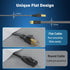 8 25 Cat8 40Gbps 2000Mhz RJ45 Cat Ethernet Cable ft, Nylon Braided High Speed Heavy Duty Network LAN Patch Cord, SFTP
