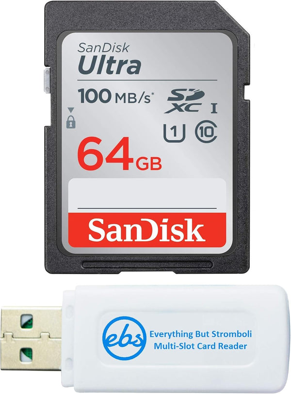 SanDisk 64GB Ultra SD Memory Card for Nikon Coolpix L340, B500, A10, L32, S7000, A300, P900, UHS-I Class 10