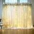 Tao-Ge 10ft x 10ft Champagne Sheer Tulle Backdrop Curtains with Lights String for