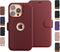 LUPA Legacy Compatible for iPhone 13 Pro Max Wallet Case, Slim Durable Card Holder Flip Case, Burgundy