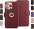 LUPA Legacy Compatible for iPhone 13 Pro Max Wallet Case, Slim Durable Card Holder Flip Case, Burgundy