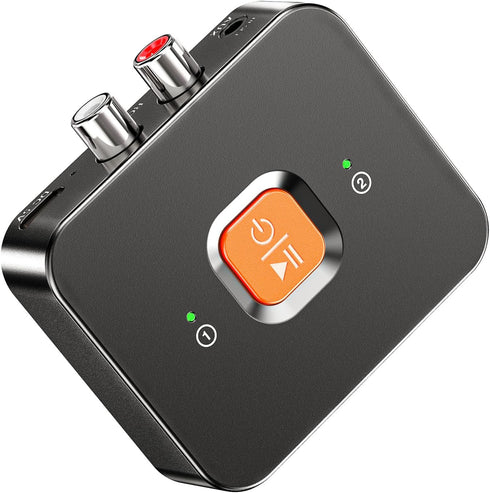 MiiTeeks 6.0 Bluetooth to RCA Adapter for Stereo Receiver-Long Range Low Latency Bluetooth