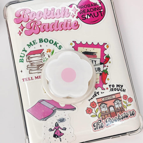 VJQ Magnetic Flowers Kindle Grip Compatible with Magsafe, Cute Cell Phone Holder,Fully Enclosed Magnets,Collapsible