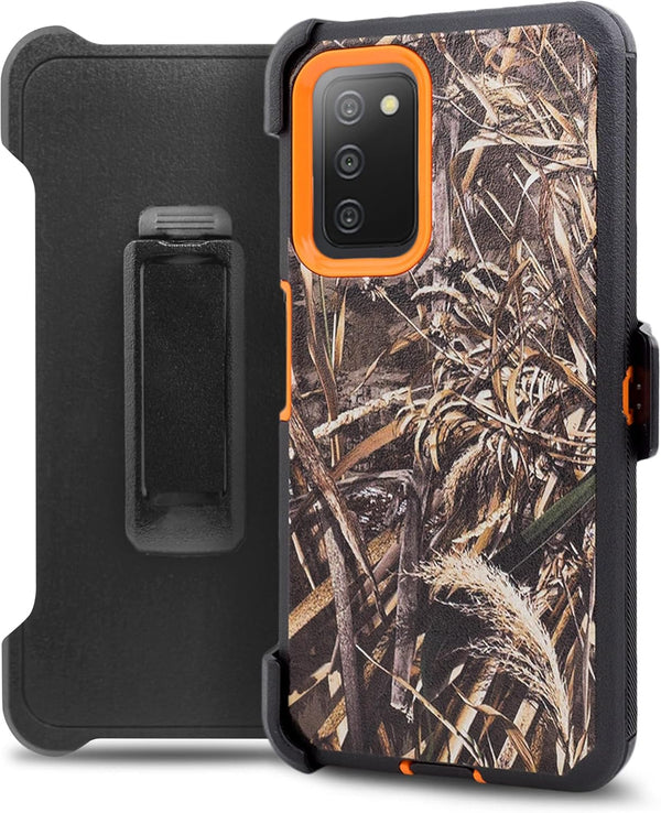 Designed for Samsung Galaxy A03S Shockproof Holster Case, Tough Rubber Rugged Hybrid with Built-in Screen Protector