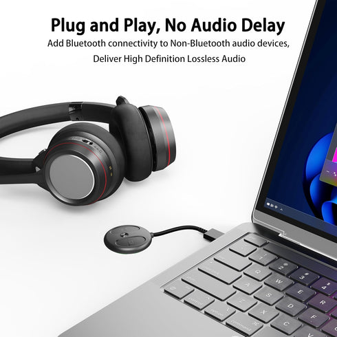 AMORNO PS5, 5.4 PS4/PS5/Switch USB-C Bluetooth Adapter for Bluetooth Audio Adapter for PC, Plug and Play, Wireless