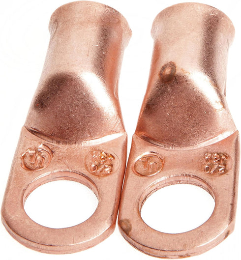 Forney 60099 Copper Cable Lugs, Number 2/0 Cable, 1/2-Inch Stud Size, 2-Pack
