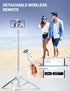 SelfieShow 71" All-in-1 Selfie Stick, Smartphone Tripod Stand with Remote, Travel Tripod for iPhone, Extendable Cell