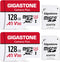 Gigastone 128GB 2-Pack Micro SD Card, High Speed 100MB/s for Camera, GoPro, Action Camera, 4K Video Recording