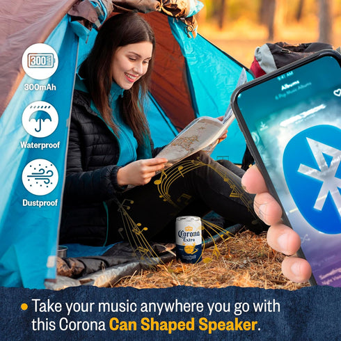 Corona Can Beer Bluetooth Speaker, Portable Wireless Can Shaped Bottle Speaker for Outdoor and Indoor