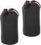 PATIKIL 2 Pcs Camera Lens Bag, 3.9" ID x 9.8" H Drawstring Pouch with Thick Neoprene, Lens Case for DSLR, Black & Orange