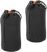 PATIKIL 2 Pcs Camera Lens Bag, 3.9" ID x 9.8" H Drawstring Pouch with Thick Neoprene, Lens Case for DSLR, Black & Orange