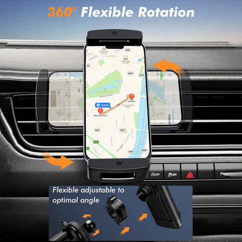 OATSBASF Car Phone Mount for Z Fold, 360° Rotatable Vent Phone Tablet Mount for Samsung Galaxy Z Fold 5 4 3/iPad Mini
