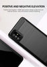 MAIKEZI Soft TPU Slim Fashion Anti-Fingerprint Phone Case Cover for Samsung Galaxy A51 4G (Black Brushed TPU)