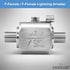 Proxicast Coaxial Lightning Arrester/Suppressor with 75 Ohm F Female Connectors - Pro-Grade Coax Cable Surge Protector for Television (TV) / Satellite Dish Antennas & Cable Internet Use (ANT-271-002) by Proxicast