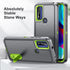 for Moto G Play 2023 Case for G Play 2023 Case with Kickstand Case 3-Layer Military Grade Protective Case Cover Silicone Shockproof for Motorola Moto G Play 2023 Phone Case (Gray+Green)