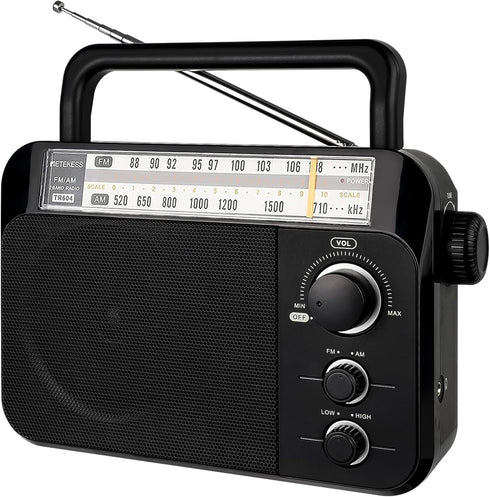 Retekess TR604 AM FM Radio, Battery Operated Portable Radio, Plug in Wall, Big Speaker