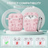Compatible with Airpods Case - Flower Engraved Soft Silicone Case for Airpods 2nd Generation Case - Cute Case for Airpods Case 1st/2nd Generation with Cleaner Kit & Keychain (Pink)