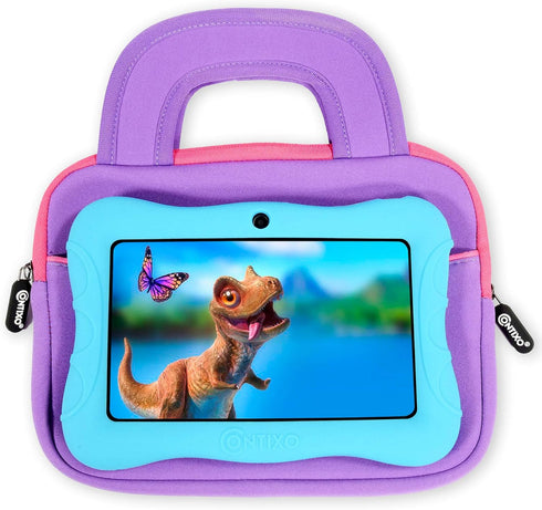 Contixo 10" Protective Sleeve Bag, Compatible with K102 & K103 Kids Tablets, Shockproof & Water-Resistant Case (Purple)