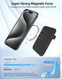 For Magsafe Wallet, Strong Magnetic Wallet for iPhone 15/14/13/12 Series, Magnetic Card Holder Wallet for iPhone Wallet Magsafe with 2 Card Slots, Vegan Leather, Hold 7 Cards, Slim, Black