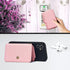 M-Plateau Stick-On Phone Wallet, PU Leather Card Holder with Zipper Coin Pocket for iPhone and Case