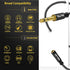 1/4 Headphone Adapter, 6.35mm Male to 3.5mm Female Audio Jack Adapter for Mixer, Guitar, Amplifier