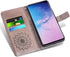 Samsung Galaxy S10e Phone Case Wallet with Magnetic Flip Cover, Tempered Glass Protector, Card Holder, Gray