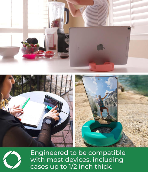 GoDonut Glazed Phone Stand - Portable Mount for Travel, Nightstand, Desk - Compatible with Tablet, iPhone & Most
