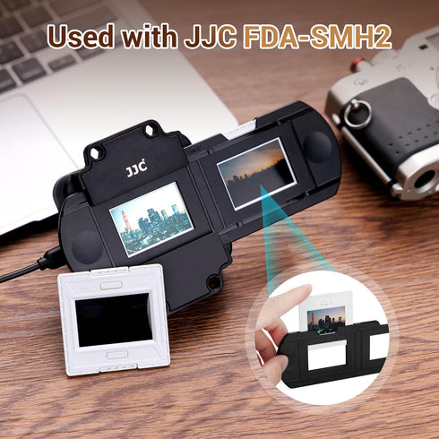JJC 50 35mm 50 Pairs Slide Film Mounts to Holder Sheets of Film, with Snap-in Design & Precisely Position, Premium