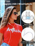 Magnetic USB C Headphones Wired Earbuds for Google Pixel 6 7a 8 Pro, iPhone 15 Pro Max, Samsung S24, Oneplus